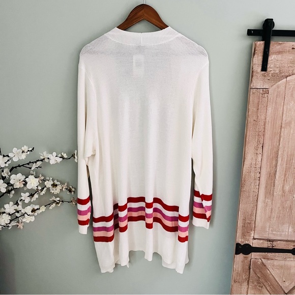 Torrid Striped Varsity Open Cardigan NWT Size 4X - Picture 4 of 4